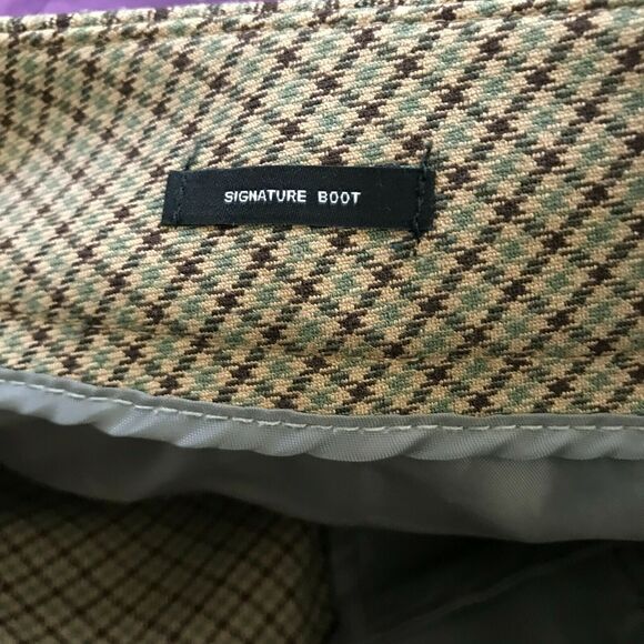 Talbots Pants Womens Sz 8P Petite Brown Plaid Signature‎ Boot Cut Stretch Dress - Picture 7 of 12